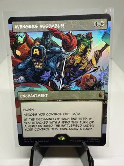 Avengers Assemble! - Foil (Borderless) (0297) Marvel Super Heroes - Mtg - Image 1