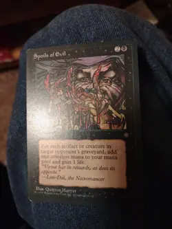 Magic the Gathering Ice Age Spoils of Evil CCG TCG Black RARE NM+ - Image 1