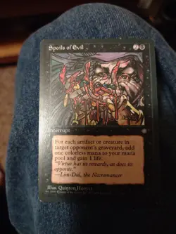 Magic the Gathering Ice Age Spoils of Evil CCG TCG Black RARE NM+ - Image 3