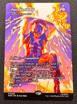 Patriotic Shield - Sword of Fire and Ice (Borderless) MTG Marvel Universe - NM/M - Image 1