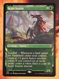 Magic: The Gathering Scute Swarm Zendikar Rising Rare Insect Showcase - Image 1