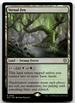 Vernal Fen #63 (NM) Commander: Lorwyn Eclipsed ECC Magic MTG - Image 1