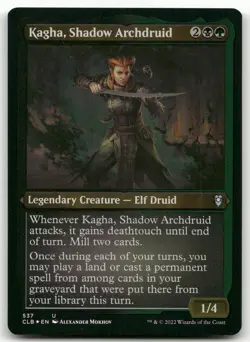 Kagha, Shadow Archdruid (Foil Etched) #537 (NM) Baldur's Gate CLB Magic MTG - Image 1
