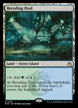 1x Breeding Pool - Foil NM-Mint, English Ravnica Remastered MTG Magic - Image 1