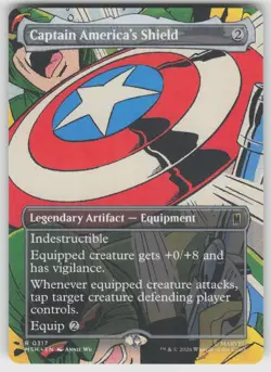 Captain America's Shield (Borderless) (0317) 317 Marvel Super Heroes MTG NM - Image 1