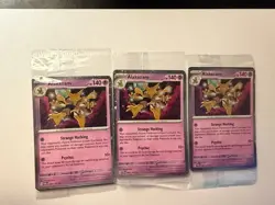 Pokemon Twilight Masquerade Alakazam 082/167 Cosmos Holo Promo Lot of 3 Sealed - Image 1