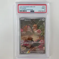Pokemon TCG PSA 9 Spearow 151/132 Me01 Mega Evolution Illustration Rare Holo - Image 1