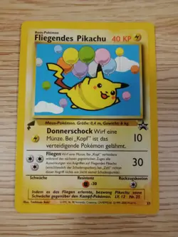 Flying Pikachu "Fliegendes Pikachu" - German #25 Black Star Promo - Pokemon Card - Image 1