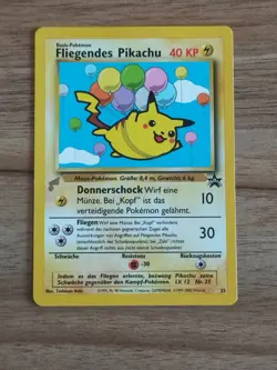 Flying Pikachu #3 "Fliegendes Pikachu" - German #25 Black Star Promo - Pokemon - Image 1