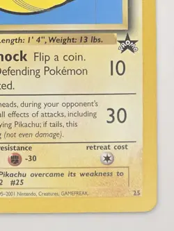Flying Pikachu Black Star Promo 25 Pokemon League NM/M 2001 - Image 4