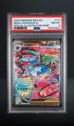 Pokemon TCG PSA Graded 2-Card Lot Mega Venusaur ex 177 & Pikachu 160 Holo EN - Image 1