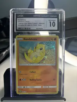 Pokemon Sandshrew 008/034 Trading Card Game Classic Holo CGC 10 70 HP English - Image 3