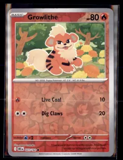 Pokemon Growlithe 27/182 Destined Rivals Reverse Holo 4 Card Lot - Image 1