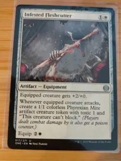 MTG Infested Fleshcutter 017 Phyrexia: All Will Be One M/NM Free UK P&P - Image 1