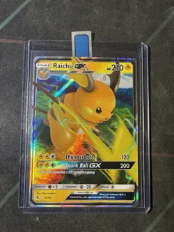 Pokemon TCG Raichu GX 20/68 Hidden Fates Ultra Rare Holo Card NM/M Condition - Image 1
