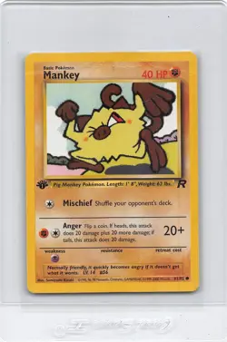 MANKEY 61/82 - 1st Edition - Team Rocket - VINTAGE WOTC Pokemon CARD - HP/DMG - Image 1