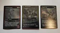 MTG Lot of 3 Misprint Miscut Foil Cards From Innistrad Double Feature - Image 1