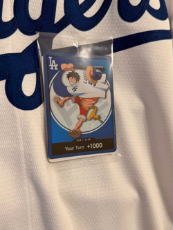 ONE PIECE X DODGERS PROMO MONKEY D LUFFY DON CARD ONLY 7/2/26 *IN HAND* - Image 1