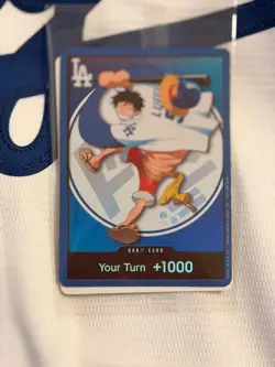 ONE PIECE X DODGERS PROMO MONKEY D LUFFY DON CARD ONLY 7/2/26 *IN HAND* - Image 2
