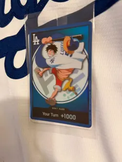 ONE PIECE X DODGERS PROMO MONKEY D LUFFY DON CARD ONLY 7/2/26 *IN HAND* - Image 3
