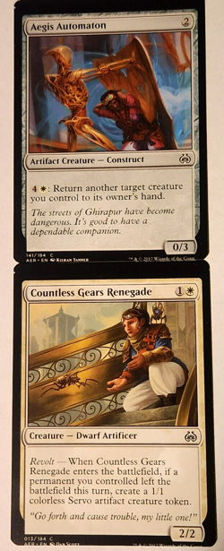 MTG * Misprint - Miscut connecting cards * Aether Revolt x2 NM + Fast Ship! - Image 1