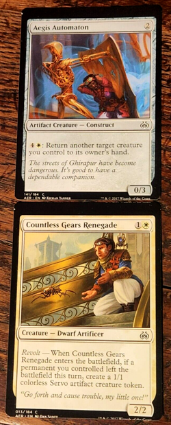 MTG * Misprint - Miscut connecting cards * Aether Revolt x2 NM + Fast Ship! - Image 2