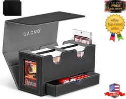 Card Deck Box for MTG, Double Storage Box with 2 Commander Display & 1 Dice Tray - Image 1