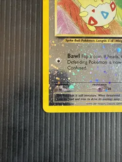 Pokemon TCG Togepi Southern Islands 4/18 Reverse Holo Card LP - Image 3