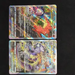 Pokemon TCG Mewtwo GG44 and Charizard SWSH262 VSTAR Crown Zenith Promo Set - Image 1
