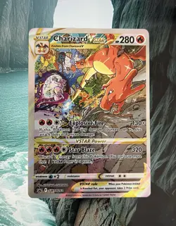Pokemon TCG Charizard VSTAR SWSH262 Black Star Promo Card Near Mint Condition - Image 1