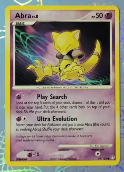 Abra 69/123 Diamond & Pearl Pokemon Card NM - Image 1