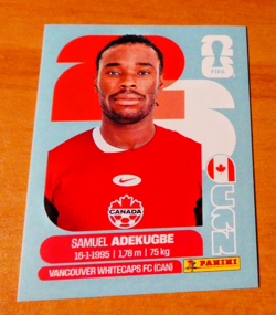 PANINI FOOTBALL FIFA WORLD CUP STICKER CARD CARTE ADEKUGBE CAN 5 MINT 2026 - Image 1