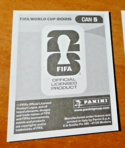 PANINI FOOTBALL FIFA WORLD CUP STICKER CARD CARTE ADEKUGBE CAN 5 MINT 2026 - Image 2