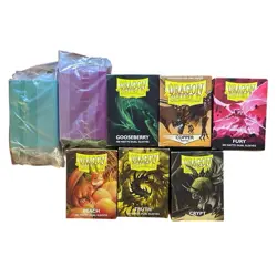 Dragon Shield Lot of 8 Deck Sleeve Protectors Truth Fury Peach Crypt Wraith 100 - Image 1