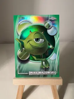 2026 Topps Chrome Disney Mike Wazowski Green /99 FIRST PRINT COLOR MATCH - Image 1