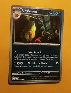 Pokemon Umbreon 059/131 (Master Ball) Rare Prismatic Evolutions Holo 2025 NM - Image 2