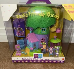 Disney Winnie The Pooh Delightful Days Tree House Vintage 1999 w/ Figures & Box - Image 1