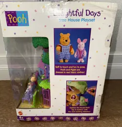 Disney Winnie The Pooh Delightful Days Tree House Vintage 1999 w/ Figures & Box - Image 4