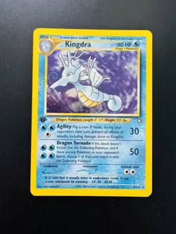 Kingdra 8/111 1st Edition Holo Swirl Pokemon TCG Neo Genesis - Image 1
