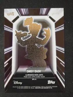 2026 Topps Disney Neon #NPL-6 Daisy Duck PETG Acetate Illuminated Neon Lights - Image 2