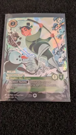 Disney Lorcana TCG Winterspell 229/204 Mulan Resourceful Recruit Enchanted - Image 2