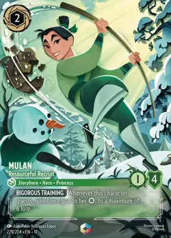 Disney Lorcana | Winterspell | 229/204 Mulan-Resourceful Recruit | Enchanted - Image 1