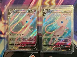 2x Mew V (Full Art) Holo Ultra Rare SWSH08: Fusion Strike 250/264 - Image 1