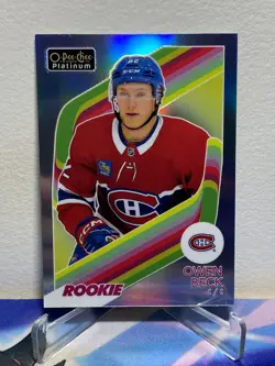 2023-24 O-Pee-Chee PLATINUM Hockey OWEN BECK #R-67 RETRO RAINBOW ROOKIE SP - Image 1