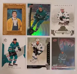 San Jose Sharks 40 Card Lot - Will Smith OPC Premier Rc, Hertl Jersey Card - Image 3