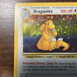 Pokemon Dragonite 4/62 Fossil Unlimited Holo Rare English 1999 WoTC HP - Image 2