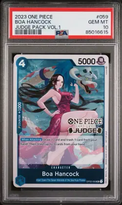 2023 ONE PIECE JUDGE PACK VOLUME 1 BOA HANCOCK OP02-059 PSA 10 RARE GEM MINT - Image 1