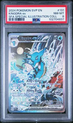2024 POKEMON SVP EN-SV BLACK STAR PROMO #131 KINGDRA EX PSA 8 - Image 1