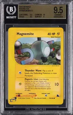 2003 POKEMON: E-CARD SERIES SKYRIDGE - COMMON - REVERSE FOIL MAGNEMITE BGS 9.5 - Image 1