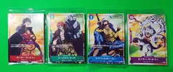 One Piece Card Game 7-11 Promo Cards (2023) Set of 4 Sealed -Luffy,Nika,Kid,Law - Image 1